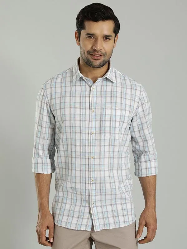 Men Checked Full Sleeve Cotton Blend Shirt