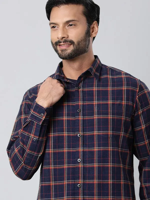 Men Checked Full Sleeve Cotton Blend Shirt