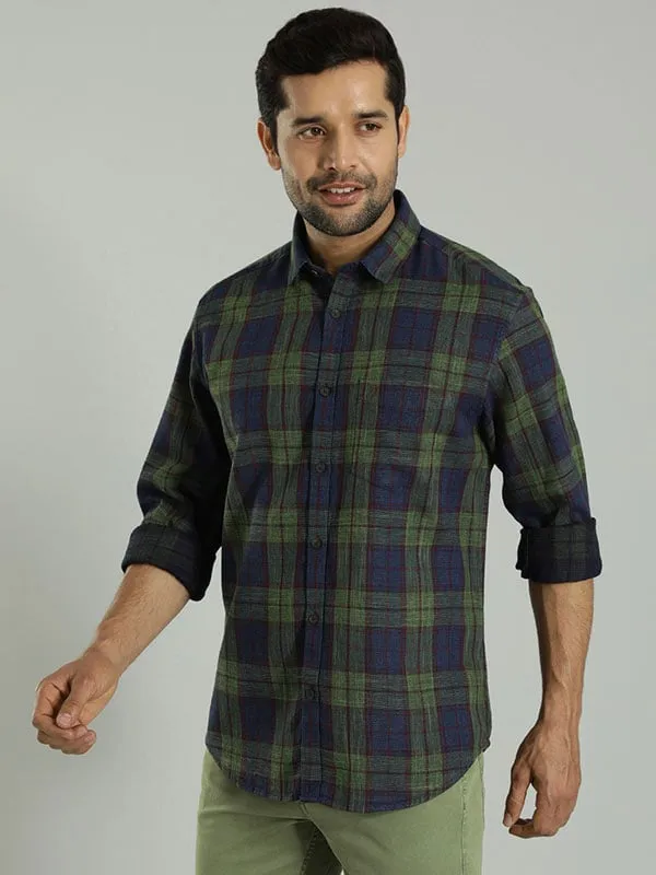 Men Checked Full Sleeve Cotton Shirt