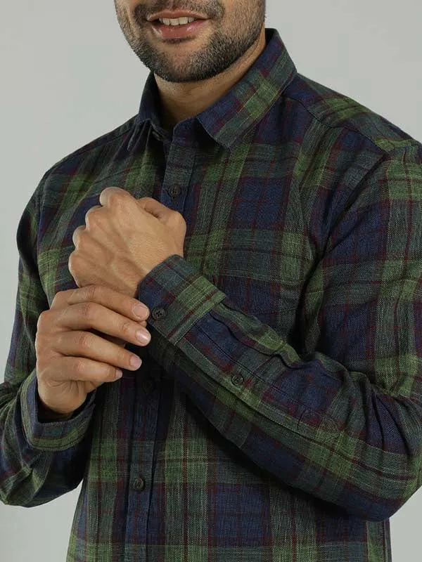 Men Checked Full Sleeve Cotton Shirt