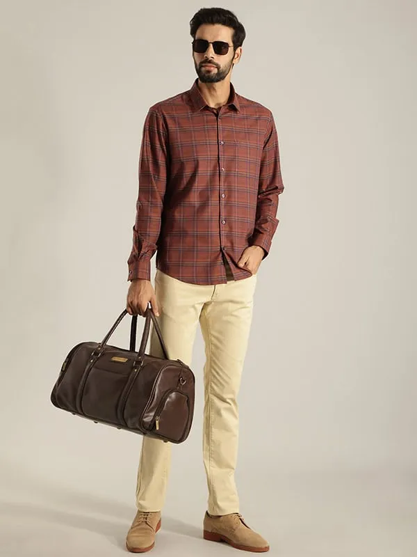 Men Checked Full Sleeve Cotton Shirt