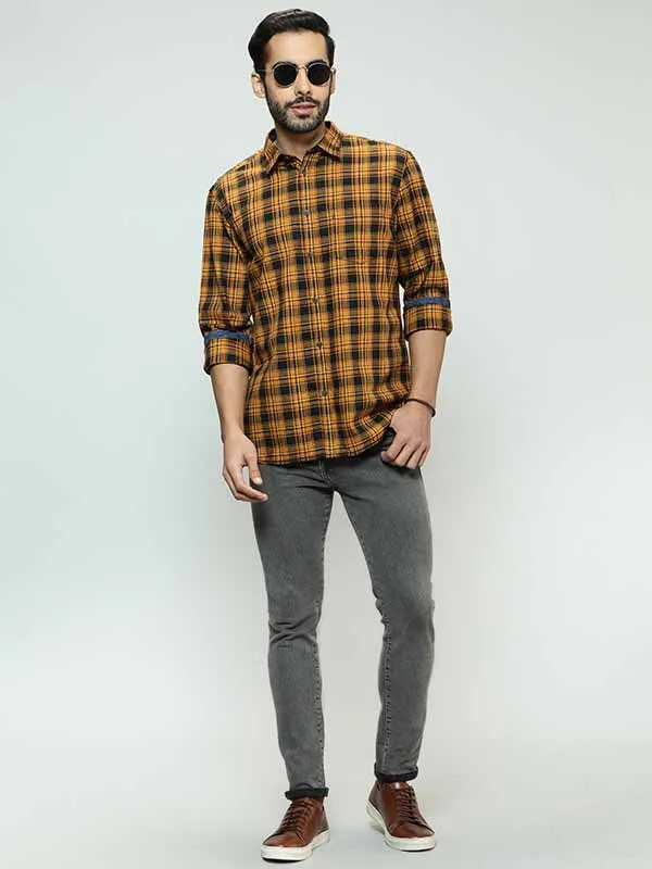 Men Checked Full Sleeve Cotton Shirt