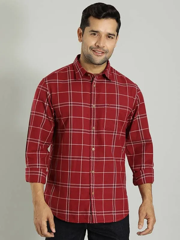 Men Checked Full Sleeve Cotton Shirt