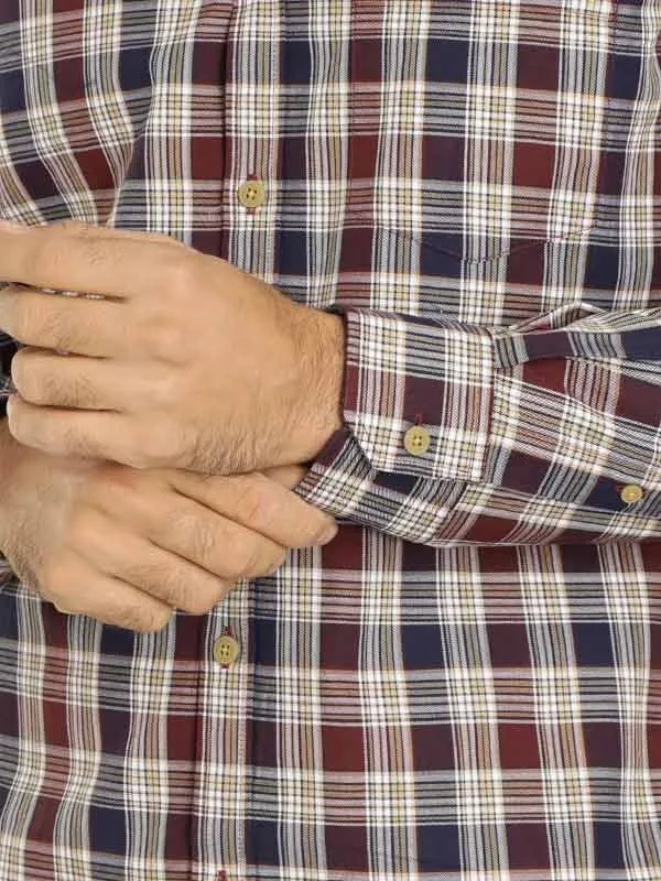 Men Checked Full Sleeve Cotton Shirt