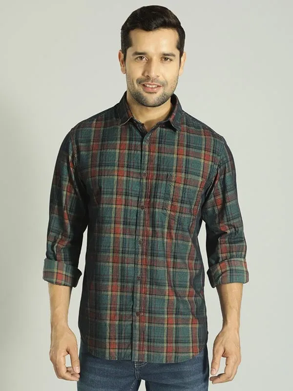 Men Checked Full Sleeve Cotton Shirt