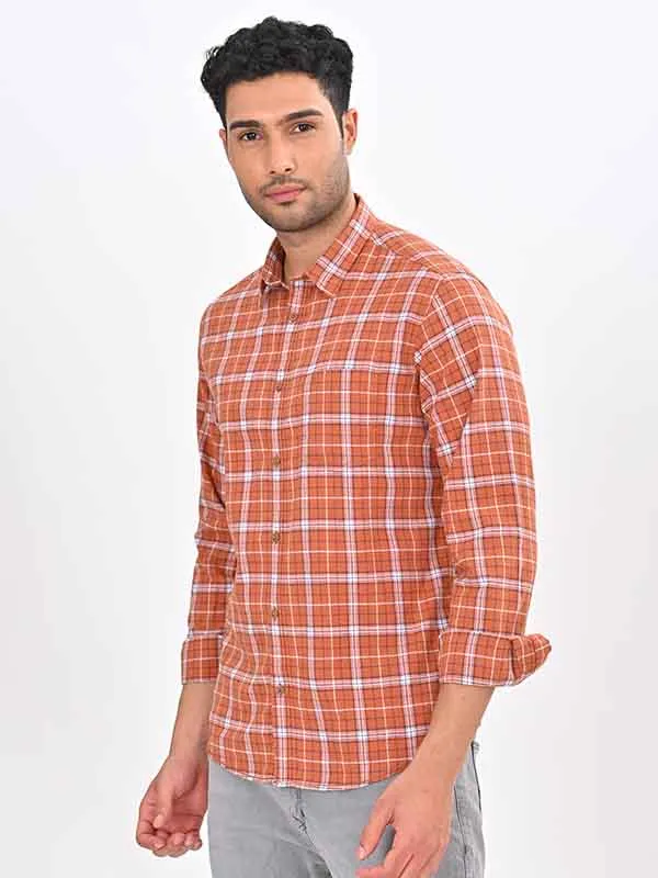 Men Checked Full Sleeve Cotton Shirt