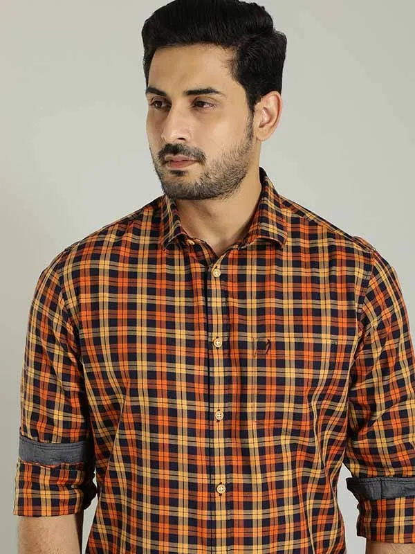 Men Checked Full Sleeve Cotton Shirt