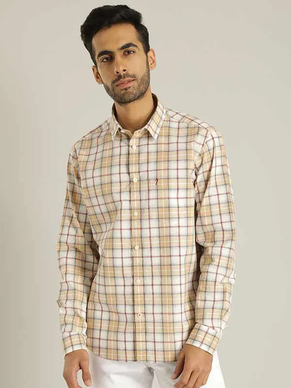 Men Checked Full Sleeve Cotton Shirt