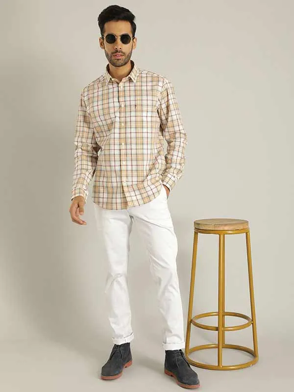 Men Checked Full Sleeve Cotton Shirt