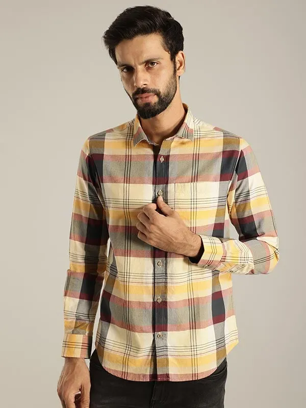 Men Checked Full Sleeve Cotton Shirt