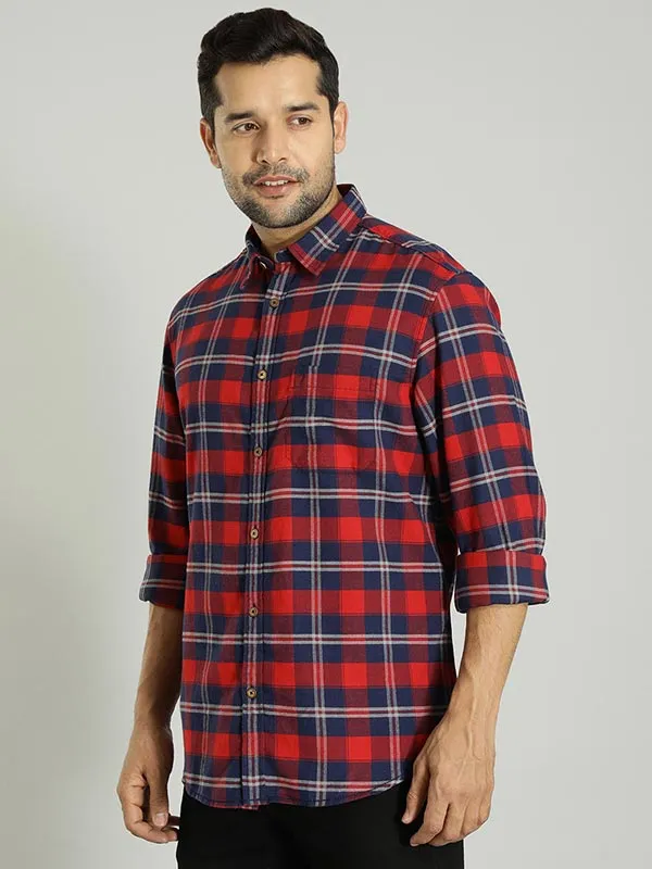 Men Checked Full Sleeve Cotton Shirt