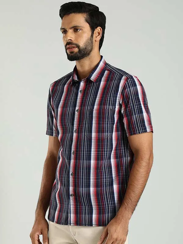 Men Checked Half Sleeve Cotton Shirt