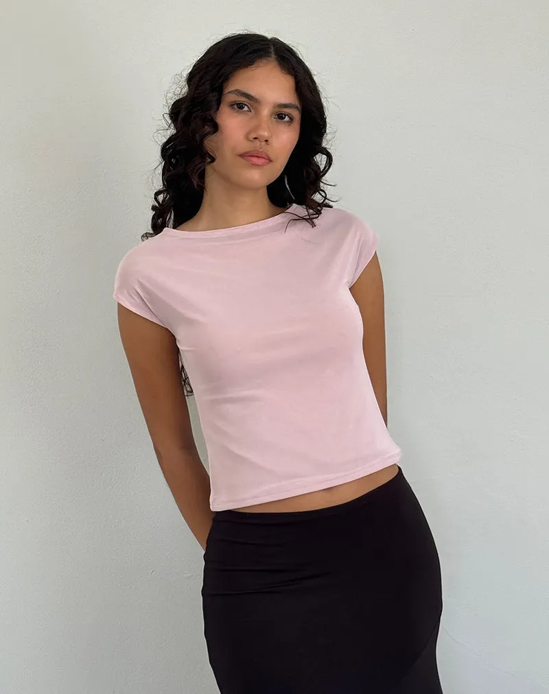 Nova Top In Mesh Pink