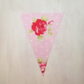 Pink Dot Floral Flag