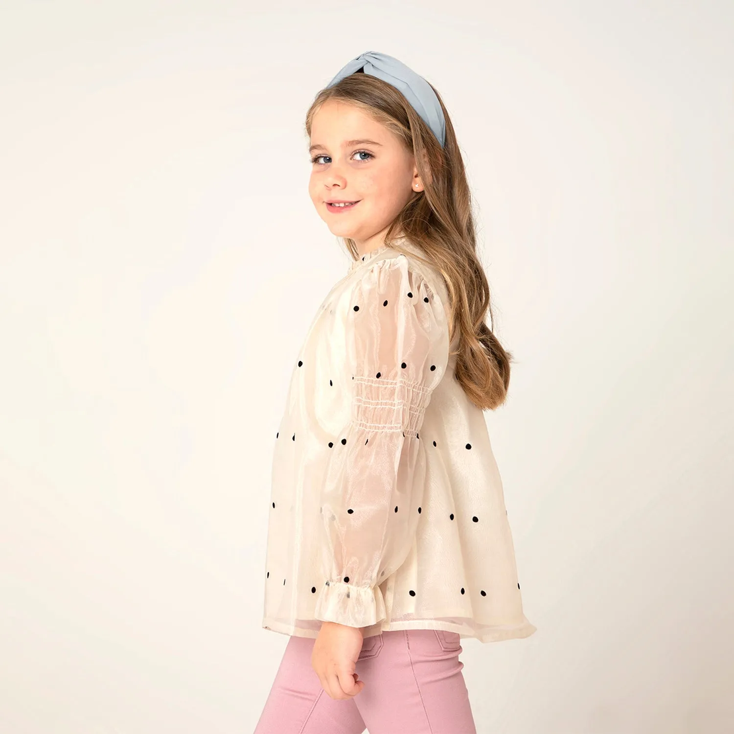 Polka Dot Organza Top