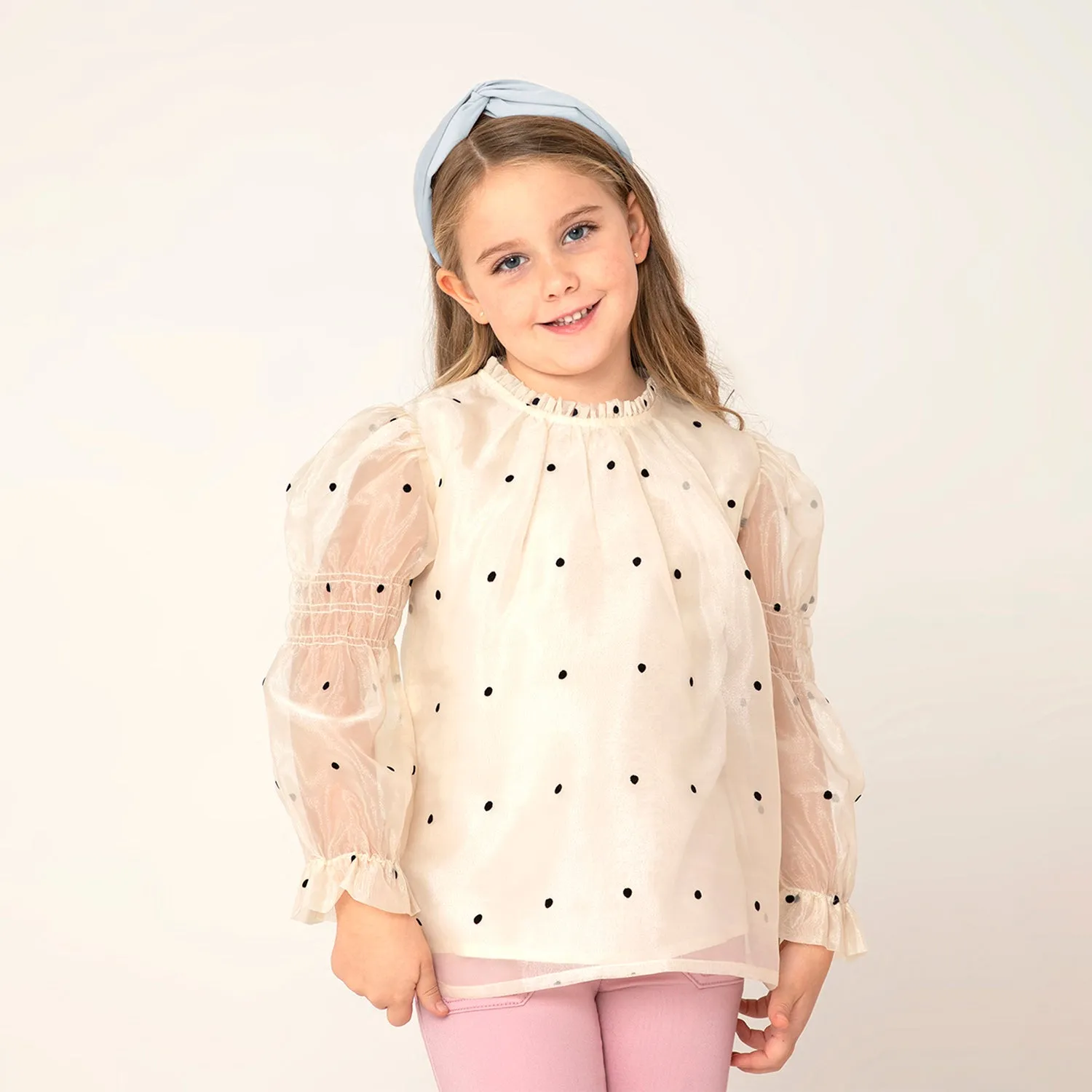 Polka Dot Organza Top