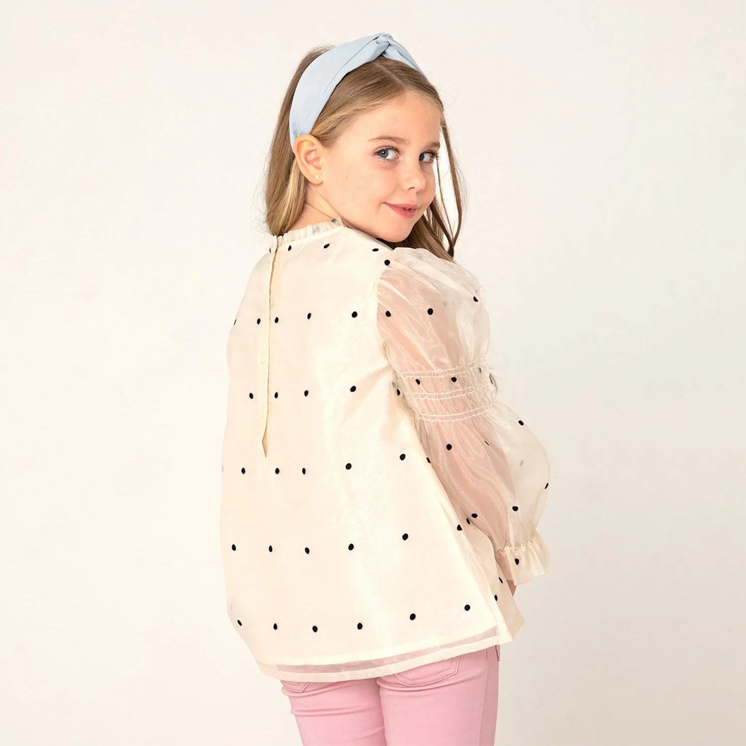 Polka Dot Organza Top