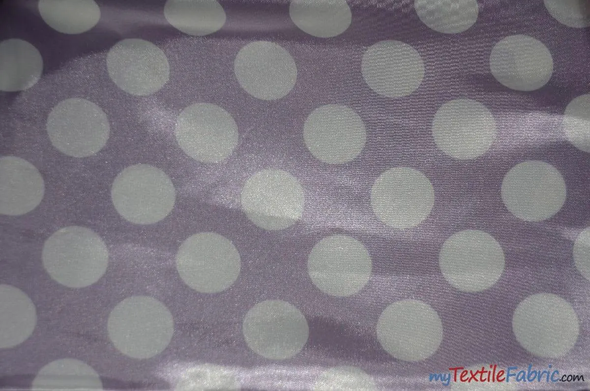 Polka Dot Satin | Soft Satin Polka Dot Charmeuse Fabric | 60" Wide |