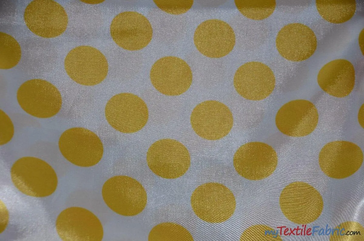 Polka Dot Satin | Soft Satin Polka Dot Charmeuse Fabric | 60" Wide |