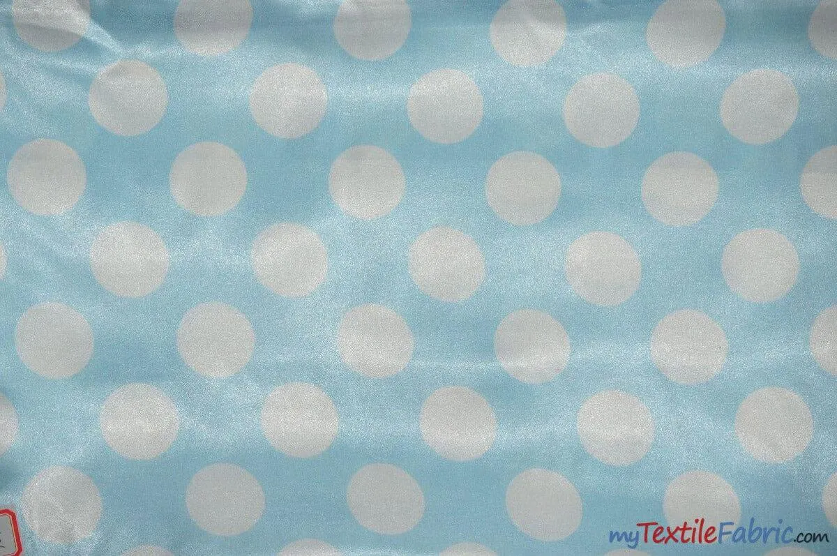 Polka Dot Satin | Soft Satin Polka Dot Charmeuse Fabric | 60" Wide |