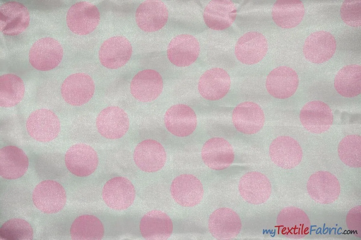 Polka Dot Satin | Soft Satin Polka Dot Charmeuse Fabric | 60" Wide |