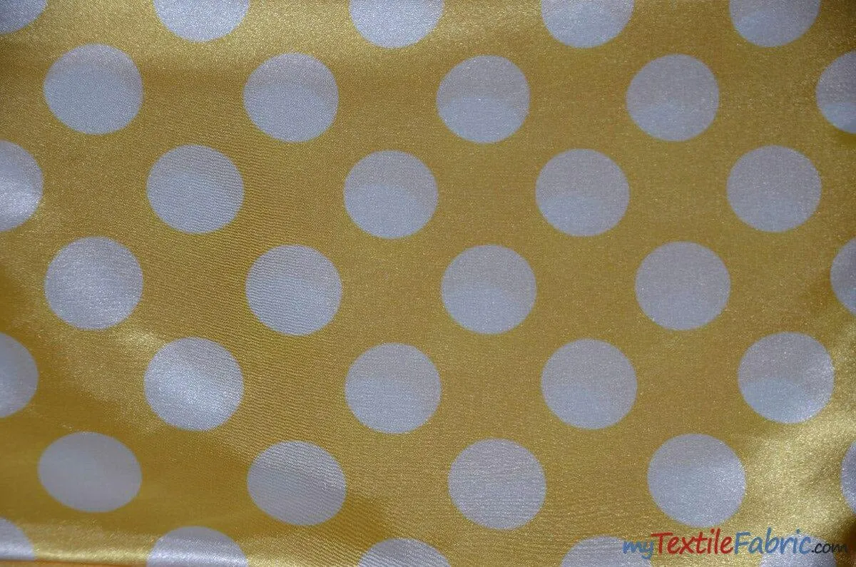 Polka Dot Satin | Soft Satin Polka Dot Charmeuse Fabric | 60" Wide |