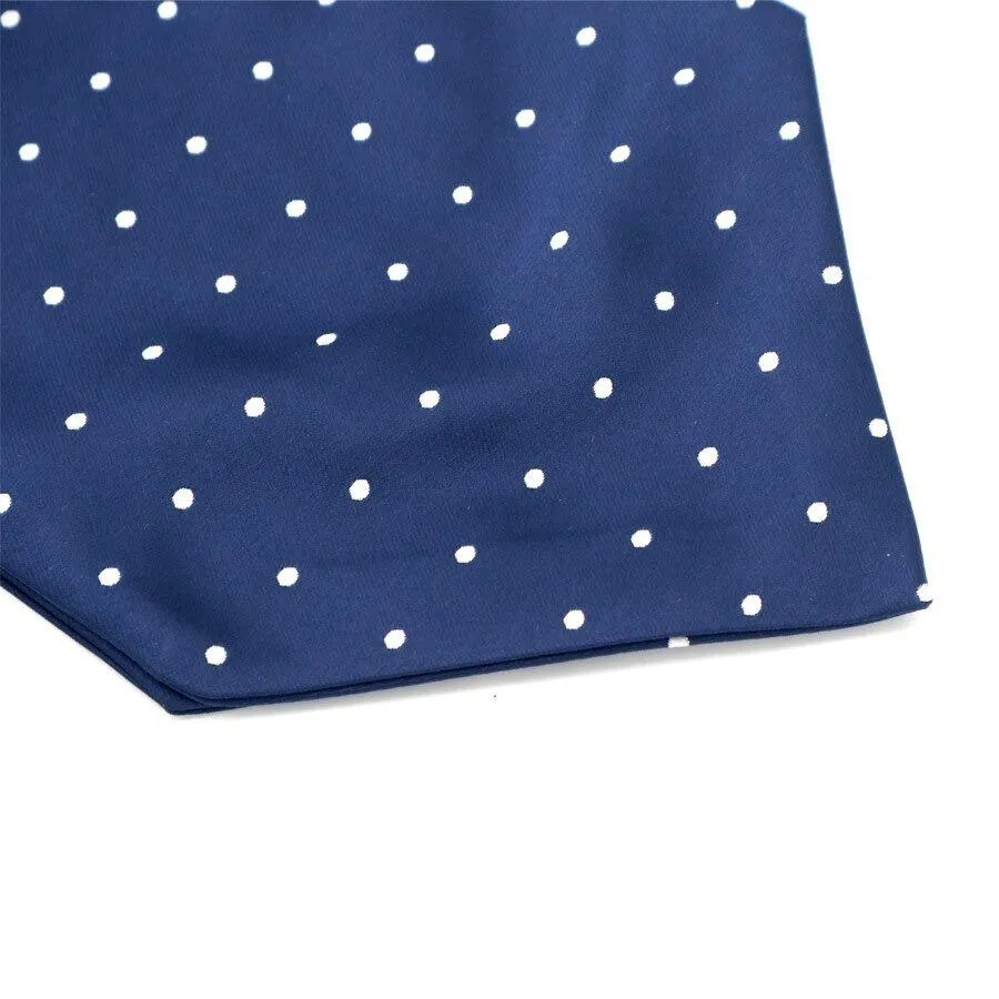 Polka Dot Silk Ascot Tie