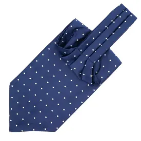 Polka Dot Silk Ascot Tie