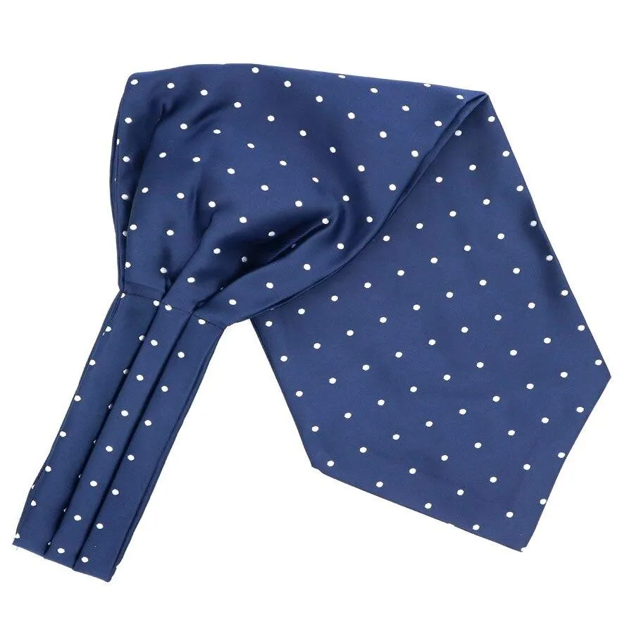 Polka Dot Silk Ascot Tie