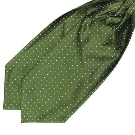 Polka Dot Silk Ascot Tie