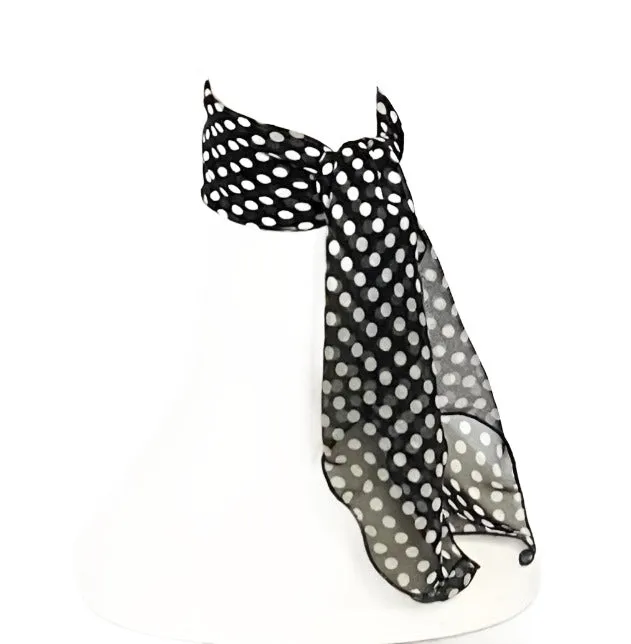 Polka Dot Silk Scarf