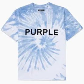 Purple Brand Heavy Jersey SS Tee Tie Dyed Placid Blue Core Blue