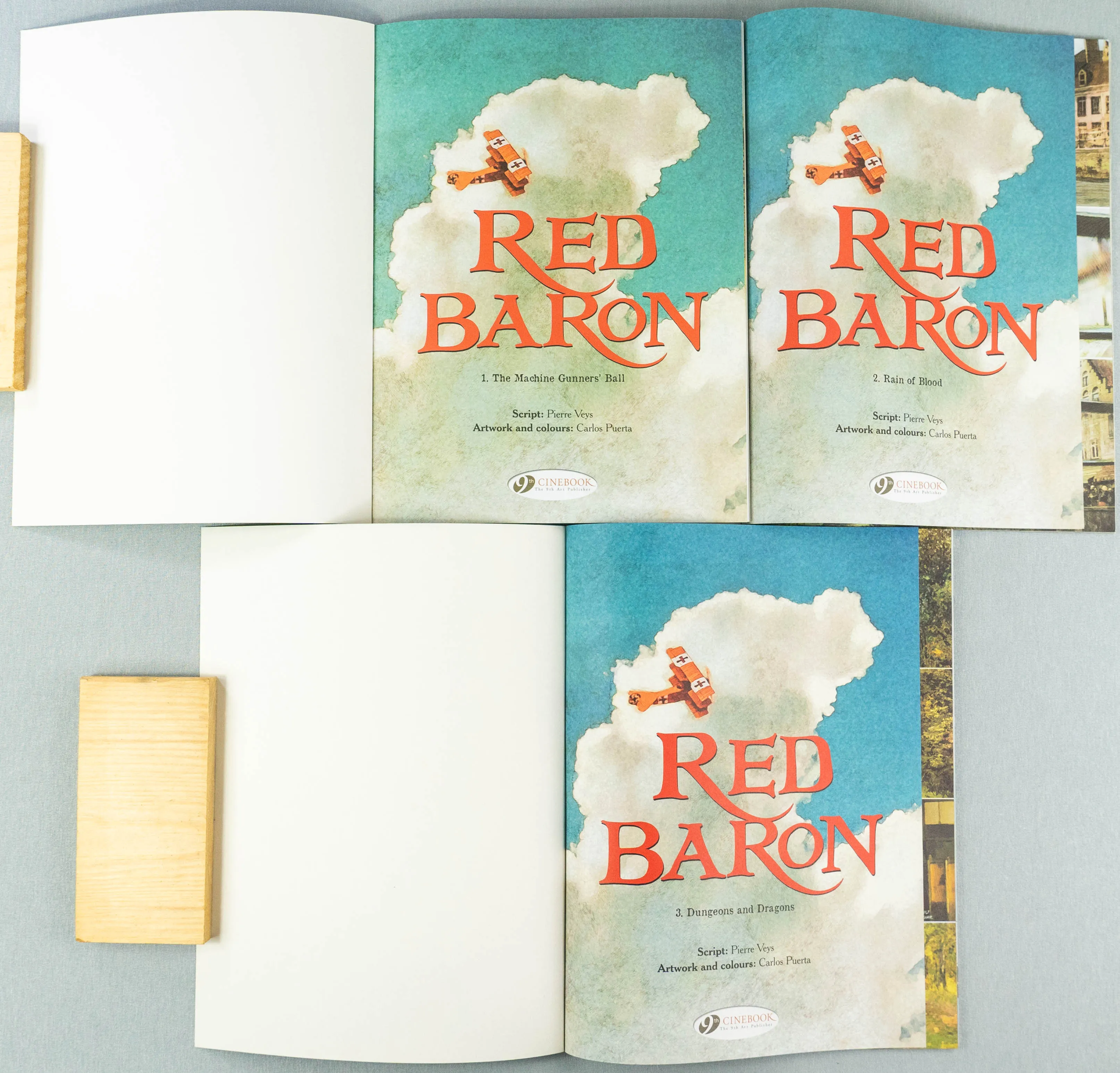 Red Baron Complete Set - Volumes 1, 2 and 3: Cinebook Paperback Comics by Veys/Puerta