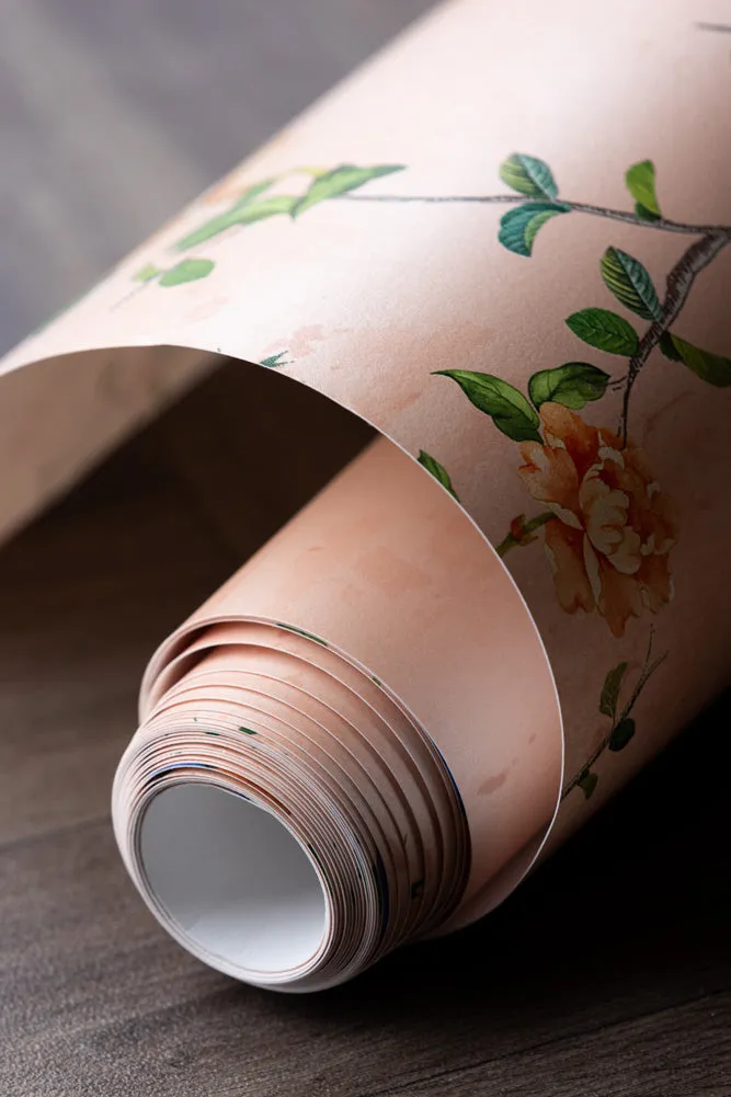 Rockett St George Modern Chinoiserie Watermelon Blush Wallpaper