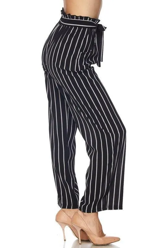 Royal Curves High Waisted Striped Pants-FINAL SALE-NOT ELIGIBLE FOR EXCHANGE OR REFUND