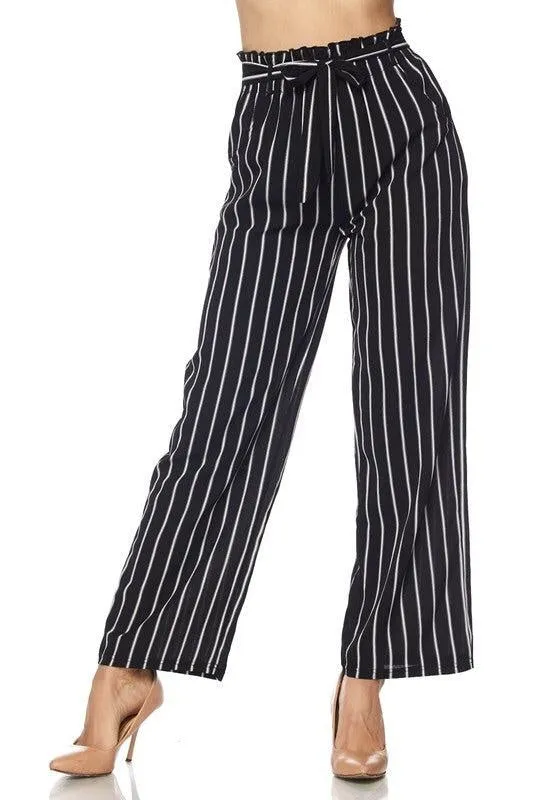 Royal Curves High Waisted Striped Pants-FINAL SALE-NOT ELIGIBLE FOR EXCHANGE OR REFUND