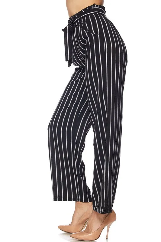 Royal Curves High Waisted Striped Pants-FINAL SALE-NOT ELIGIBLE FOR EXCHANGE OR REFUND