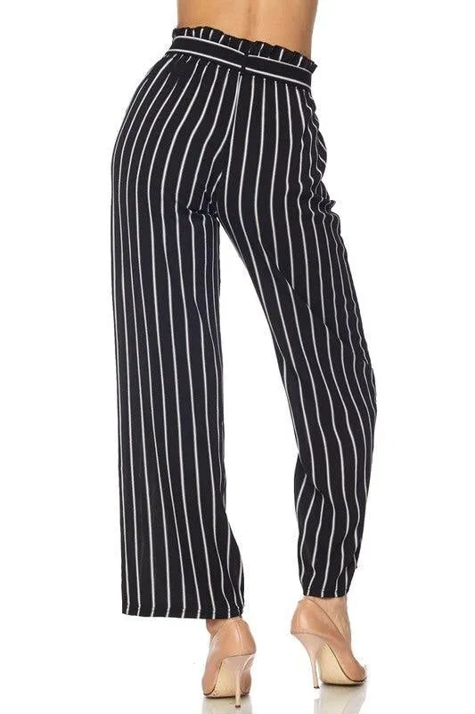 Royal Curves High Waisted Striped Pants-FINAL SALE-NOT ELIGIBLE FOR EXCHANGE OR REFUND