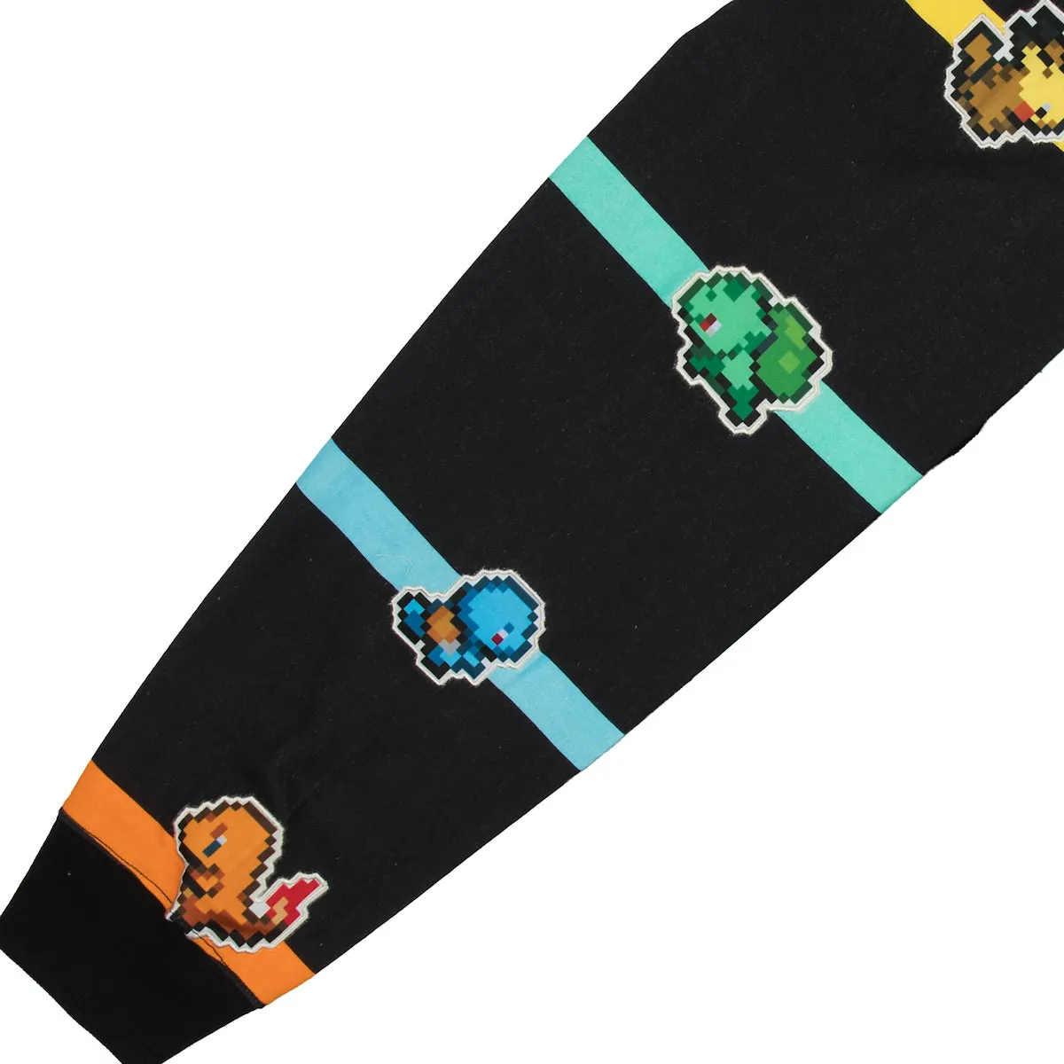 Starter Pokémon Multi-Striped Black Rugby Shirt