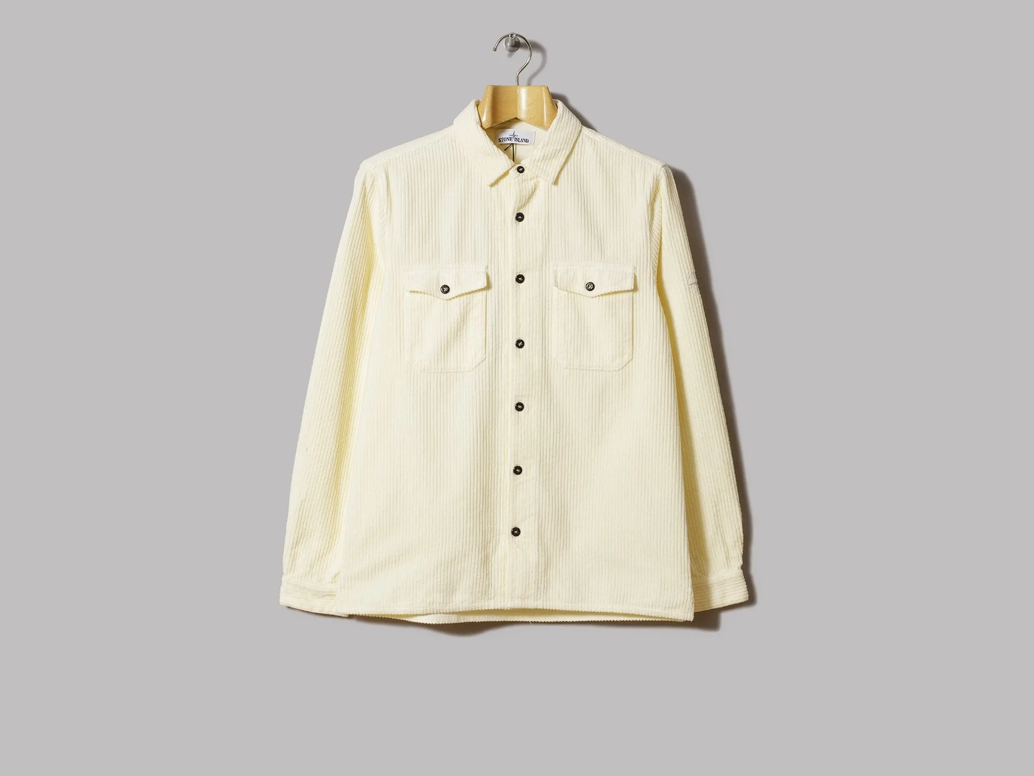 Stone Island Cotton Corduroy Garment Dyed Shirt (Burro)