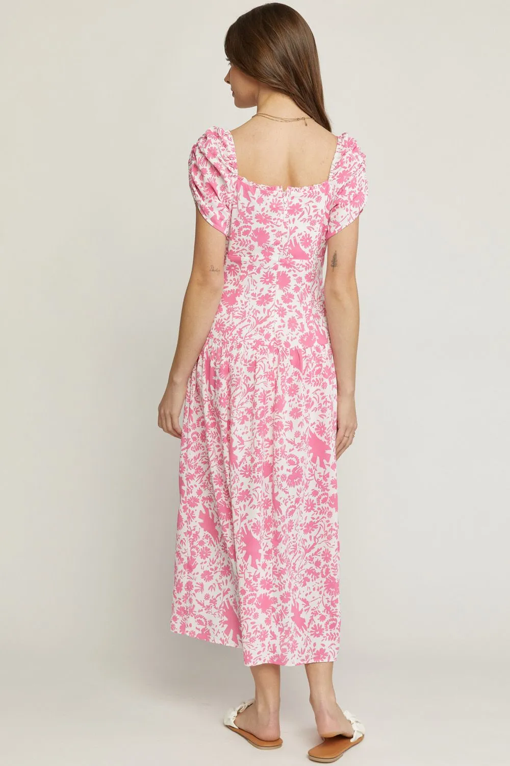 Sweetheart Pink Midi Dress