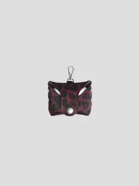 The Minis - Pro Airpods case in burgundy Leopard printed leather