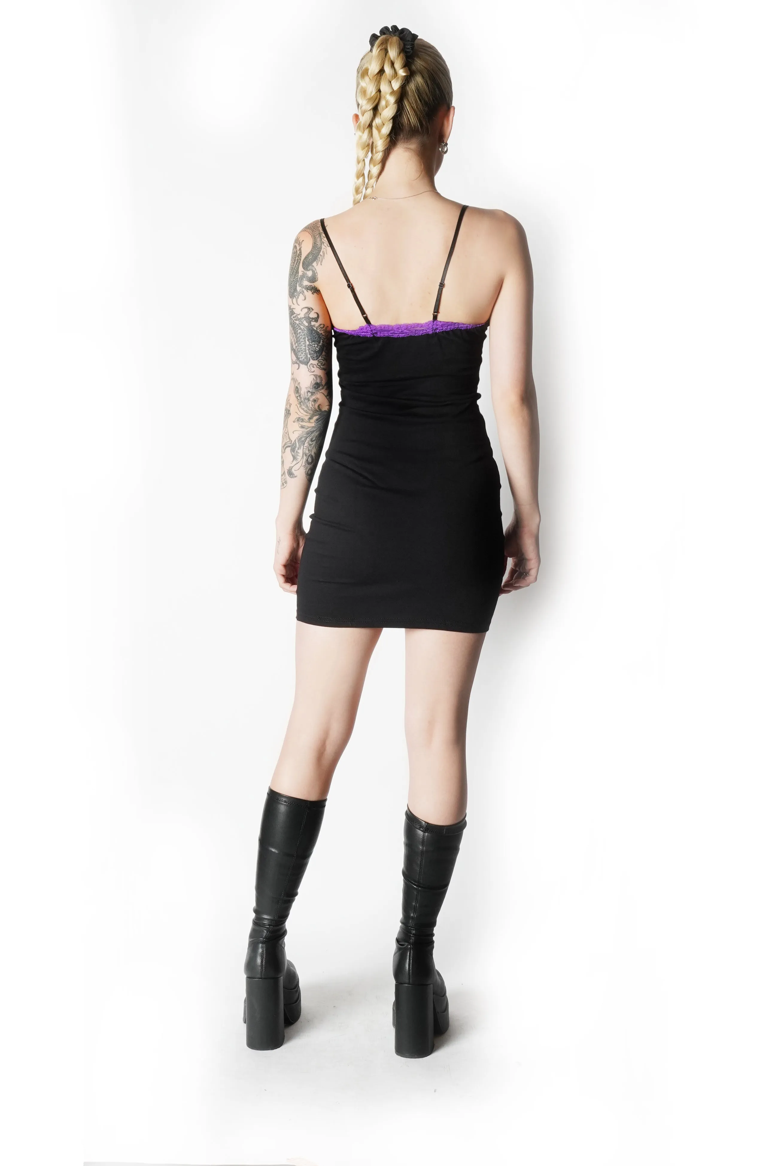 Tool Purple Lace Strap Dress