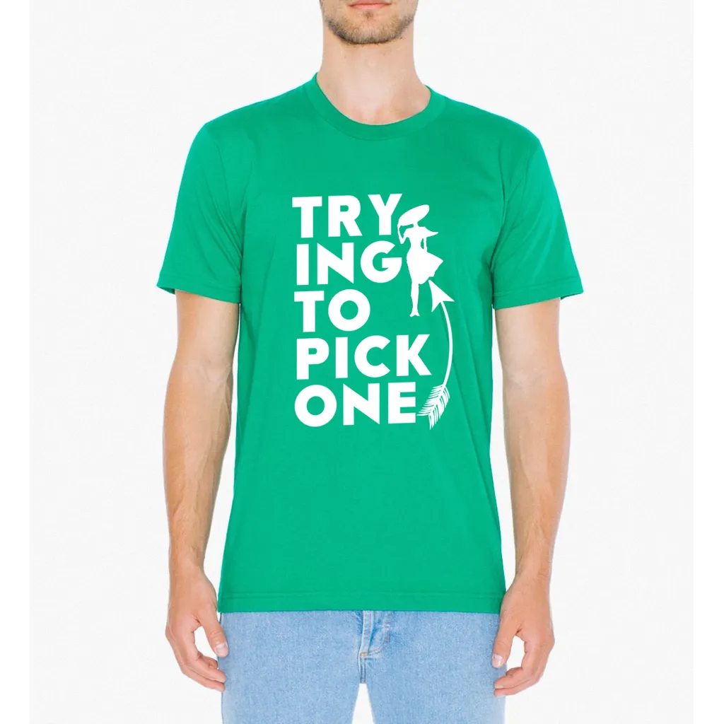 TRYING TO PICK T SHIRT