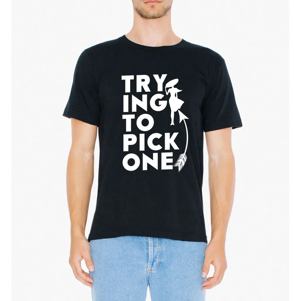 TRYING TO PICK T SHIRT