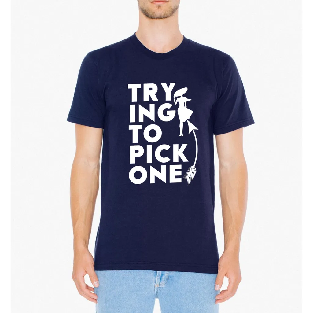 TRYING TO PICK T SHIRT