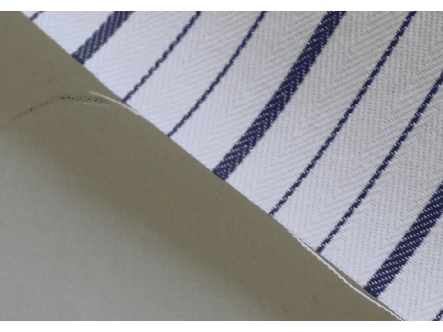 Vintage Style Ticking Stripe , Twill Cotton Lining / Shirting Fabric -Wide Blue Stripes